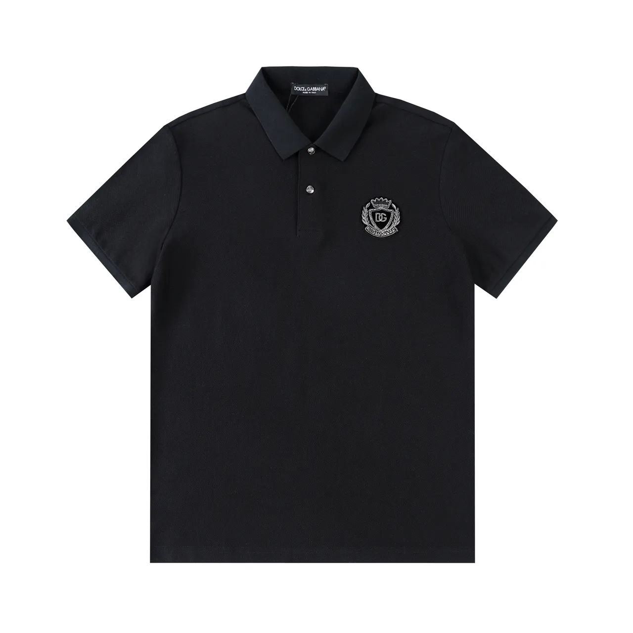 DG/ DG ， logo New Arrivalpolo Logo ， Retro Same Style T Versatile : Black Size：M-3XL